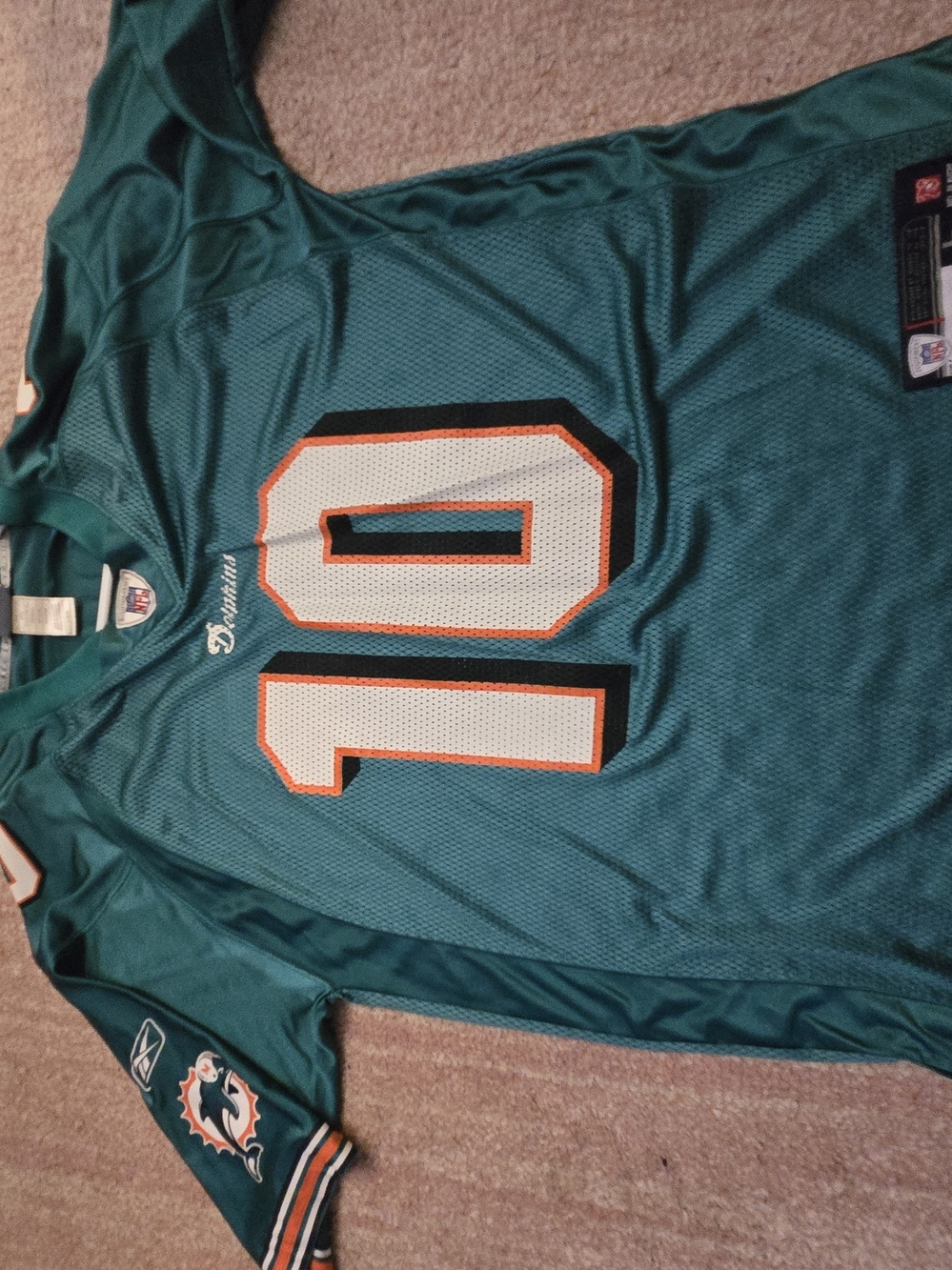 Miami Dolphins Teal #10 Pennington Football Jersey by Reebok
